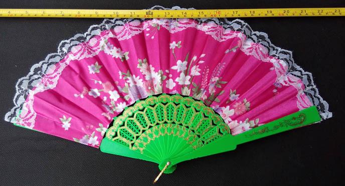 彩杆大花扇 精品扇 扇子日用品 夏季必备 义乌2元 百货批发图片_7